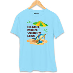 Beach More Worry Less T-Shirt  SkyBlue-XXL