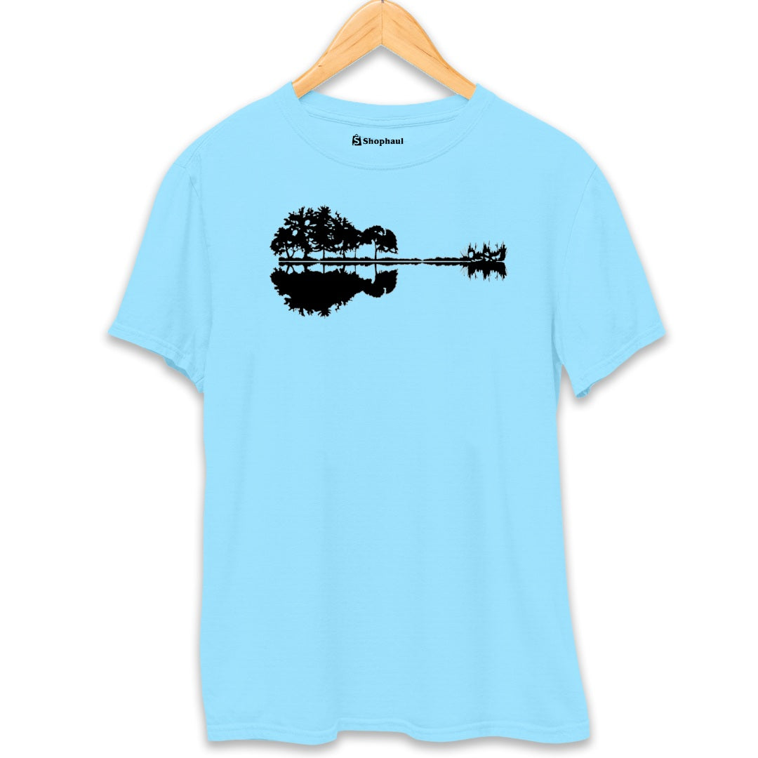 Nature Guitar T-Shirt  SkyBlue-XXL