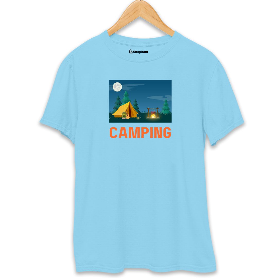 Camping T-Shirt  SkyBlue-XXL