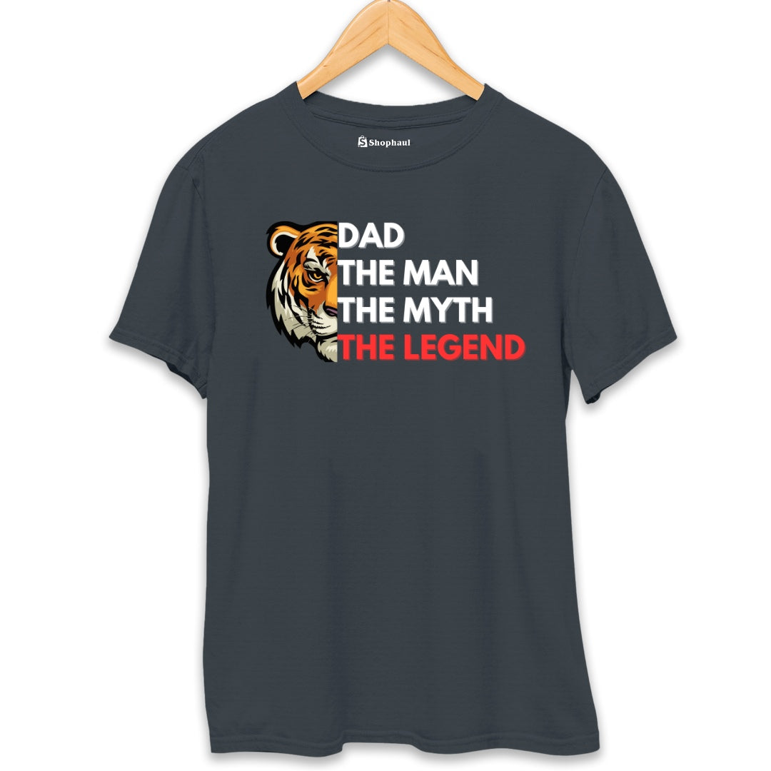 The Man The Myth The Legend Tiger T-Shirt  Steel-Grey-XXL