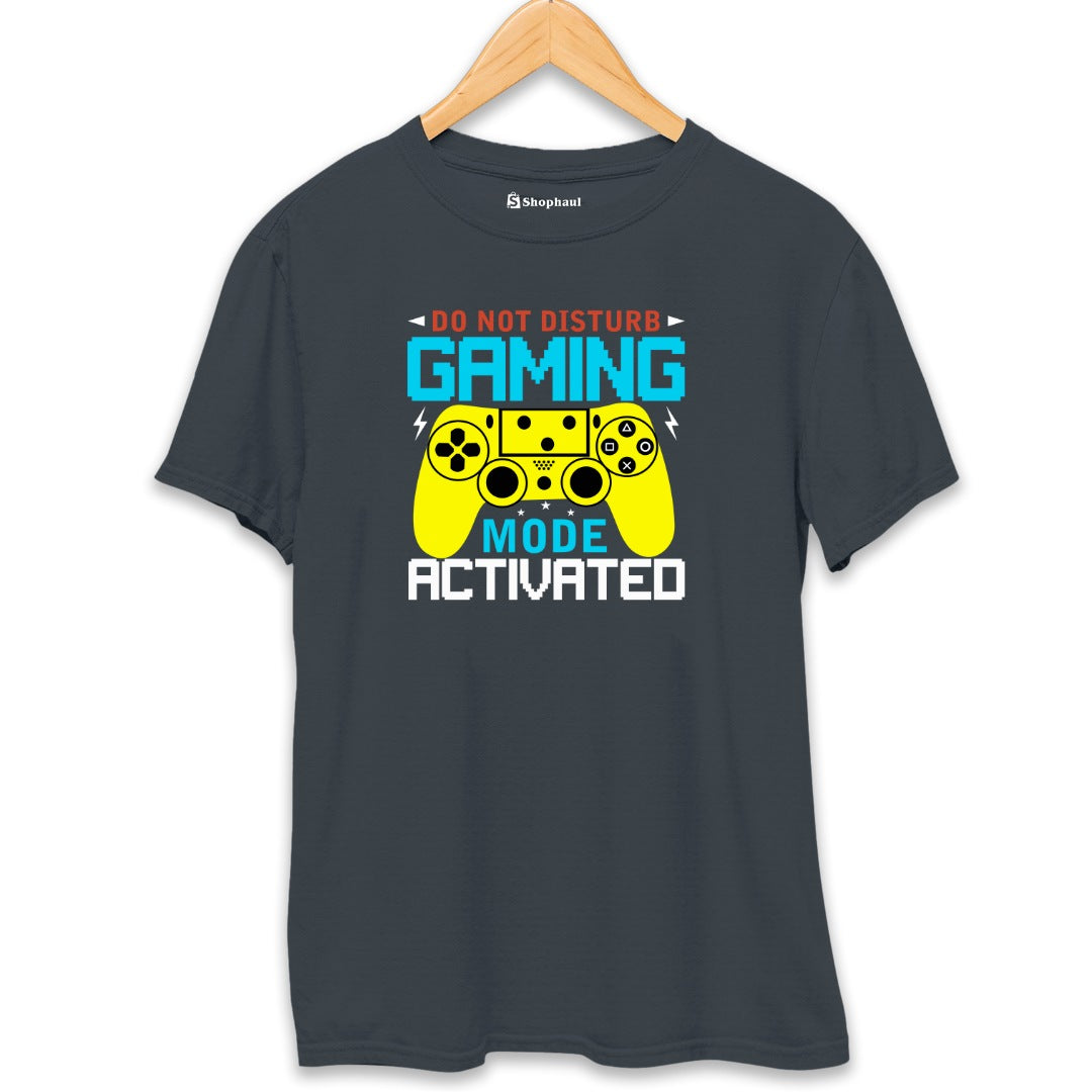 Game Mode Activated Gaming T-Shirt  Steel-Grey-XXL