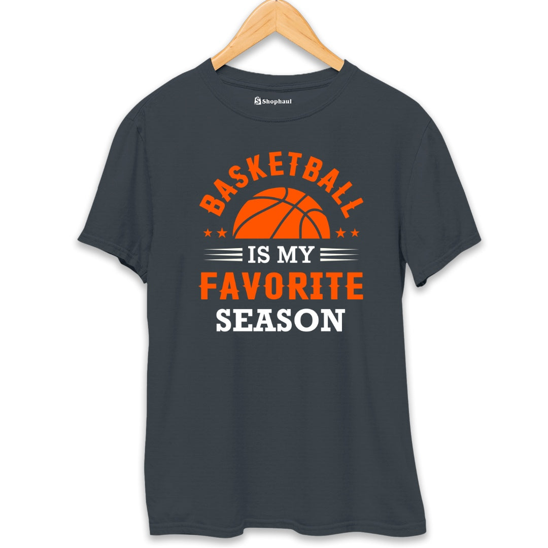 Basketball is my Favorite Season T-Shirt  Steel-Grey-XXL