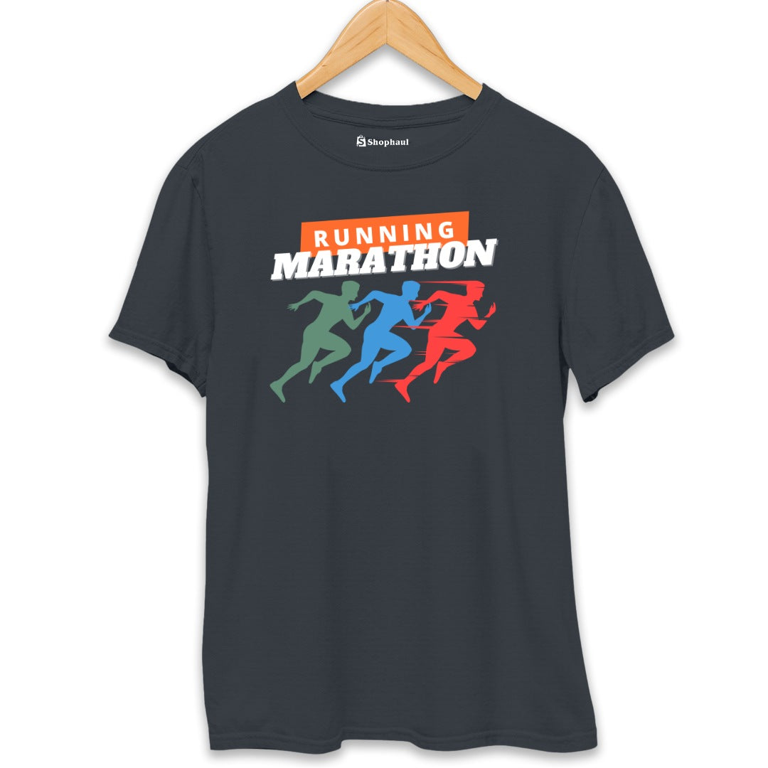 Running Marathon T-Shirt  Steel-Grey-XXL