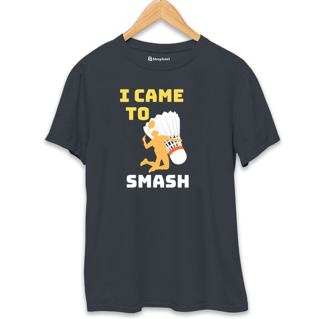 I came to Smash Badminton T-Shirt  Steel-Grey-XXL