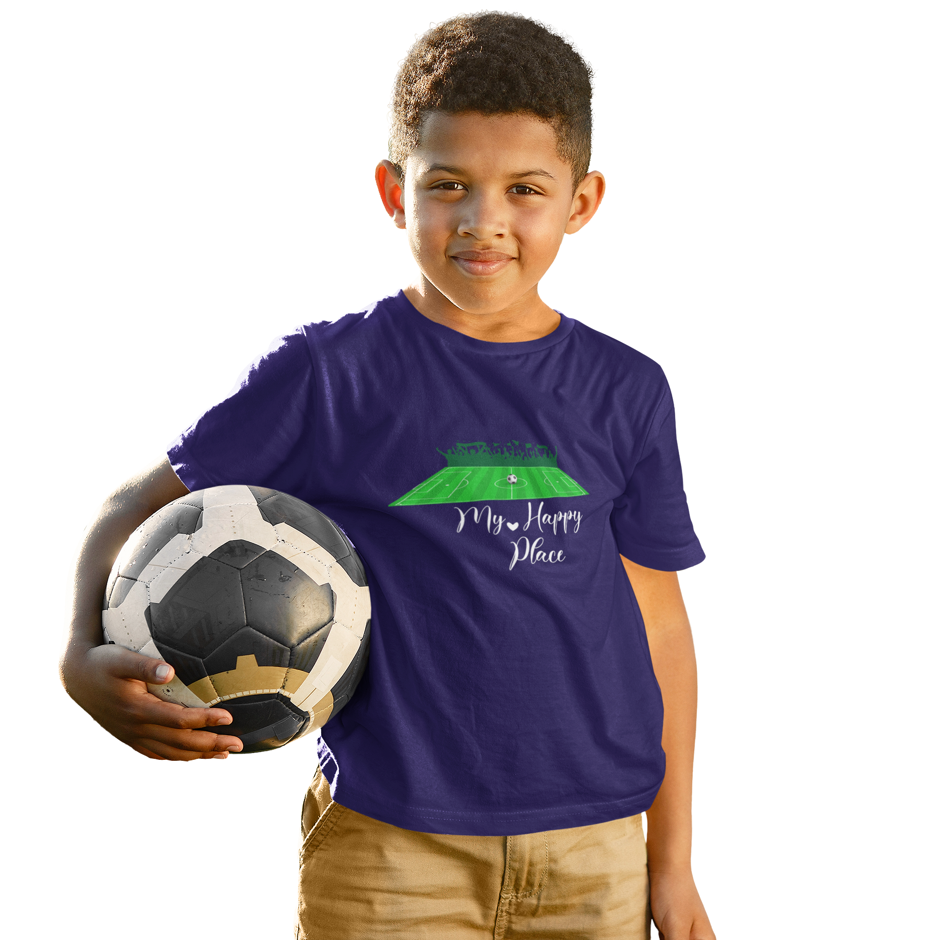 Kids My Happy Place Football T-Shirt 