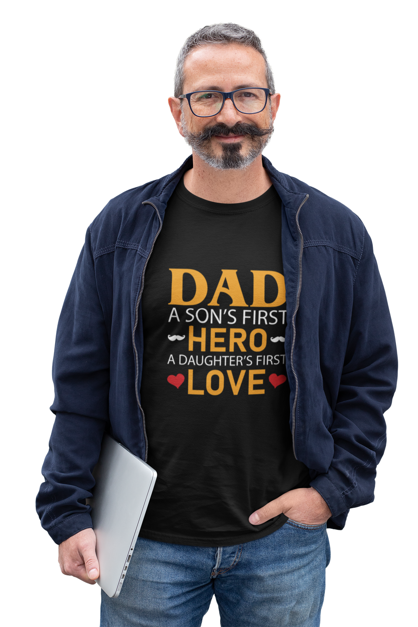 Dad is a Son's First Hero Daughter's First Love T-Shirt 