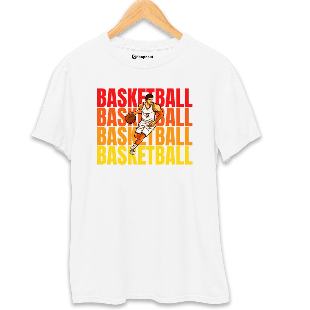 Basketball T-Shirt  White-XXL