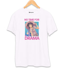 No Time for Drama T-Shirt  White-XXL