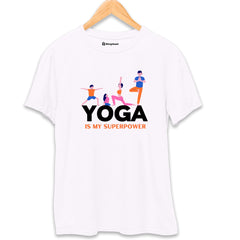 Yoga is my Superpower T-Shirt  White-XXL