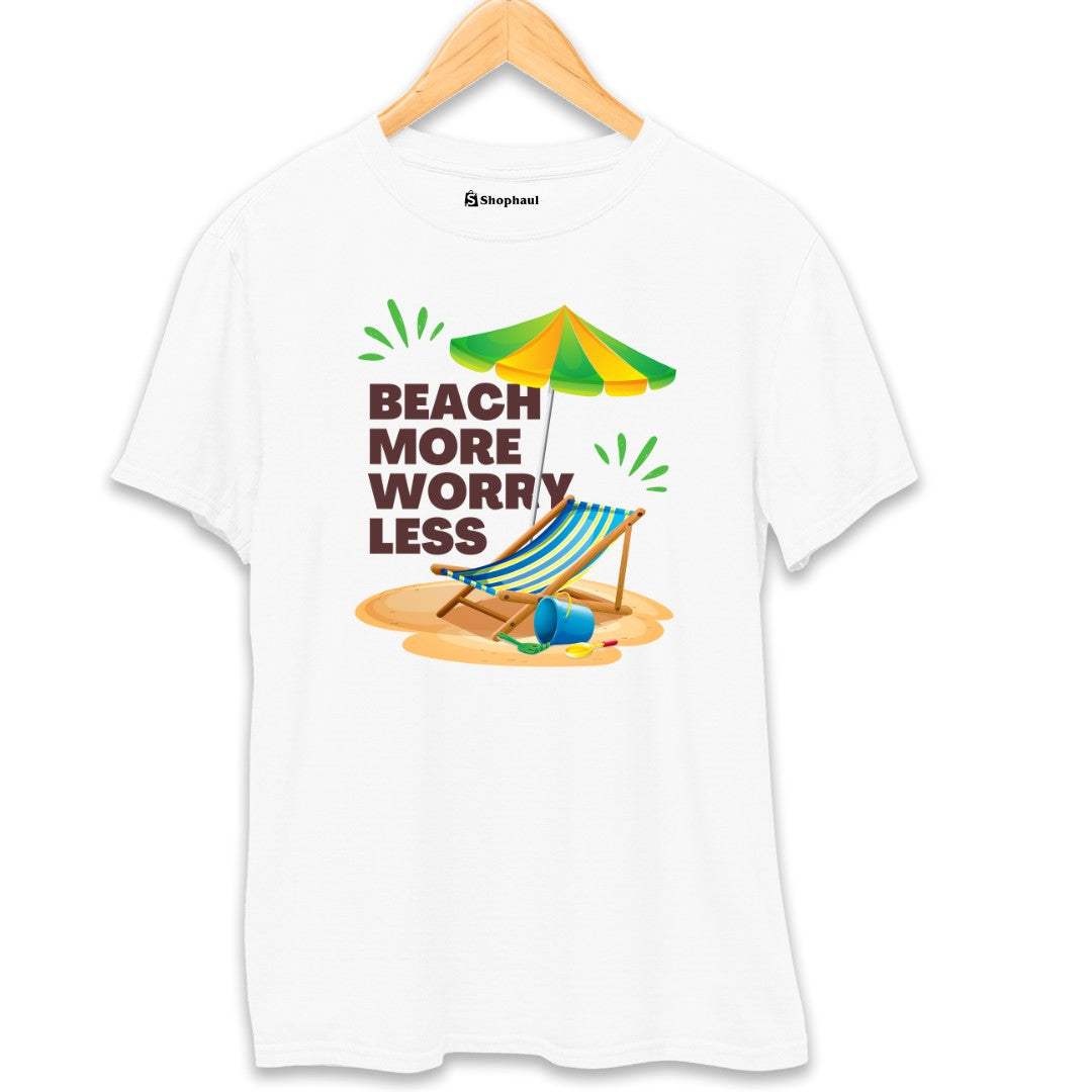 Beach Theme white T Shirt