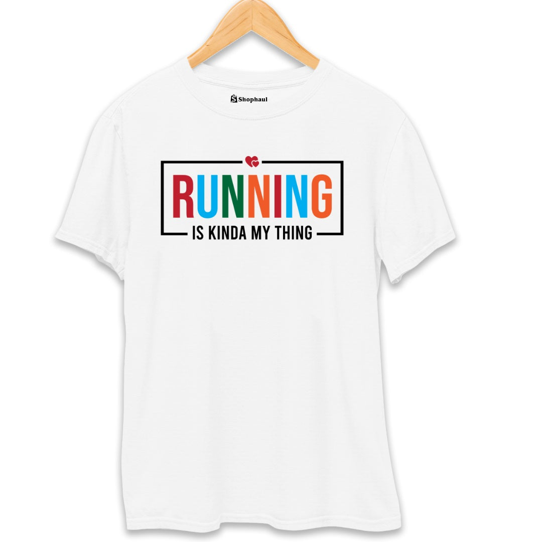 Running is Kinda My Thing T-Shirt  White-XXL