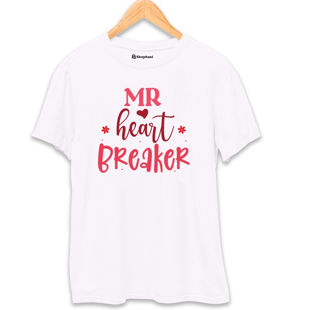 Mr Heart Breaker T-Shirt  White-XXL