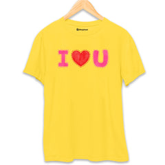 I Love You T-Shirt  Yellow-XXL