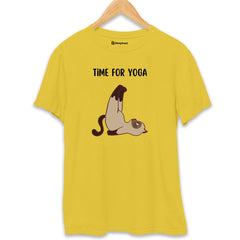 Time for Yoga T-Shirt  Yellow-XXL