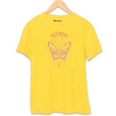 Fly High Butterfly T-Shirt  Yellow-XXL