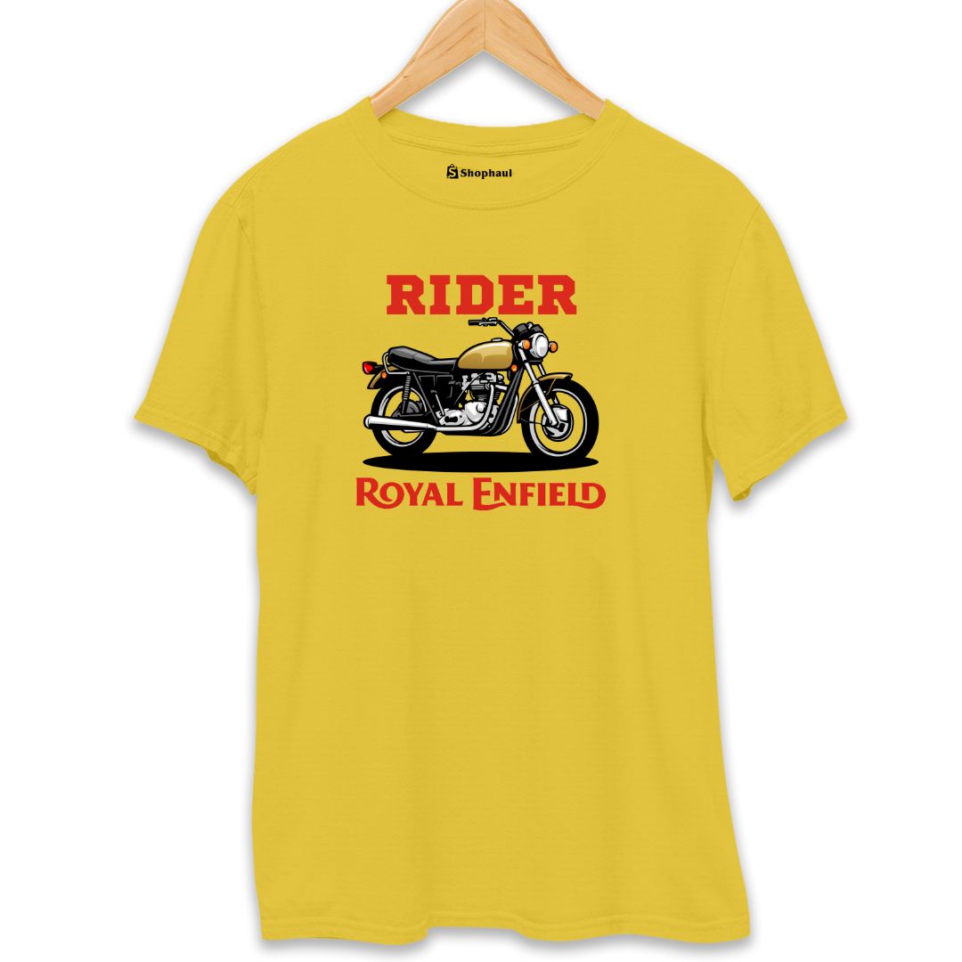 Rider Royal Enfield Biker T-Shirt  Yellow-XXL