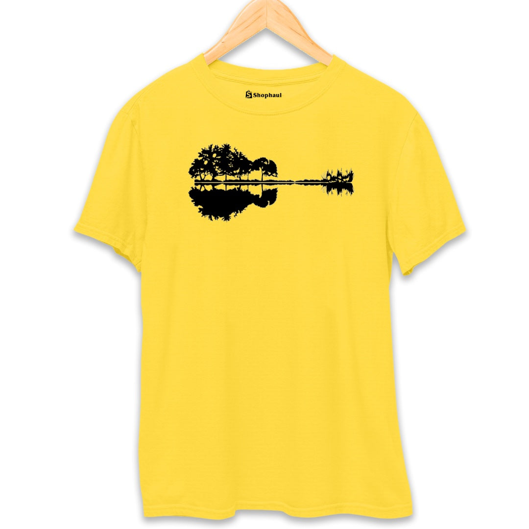 Nature Guitar T-Shirt  Yellow-XXL