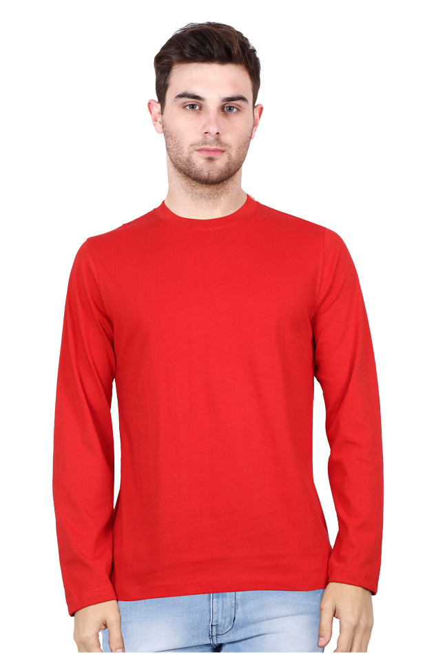 Red Full Sleeve Plain T-Shirt The Shophaul