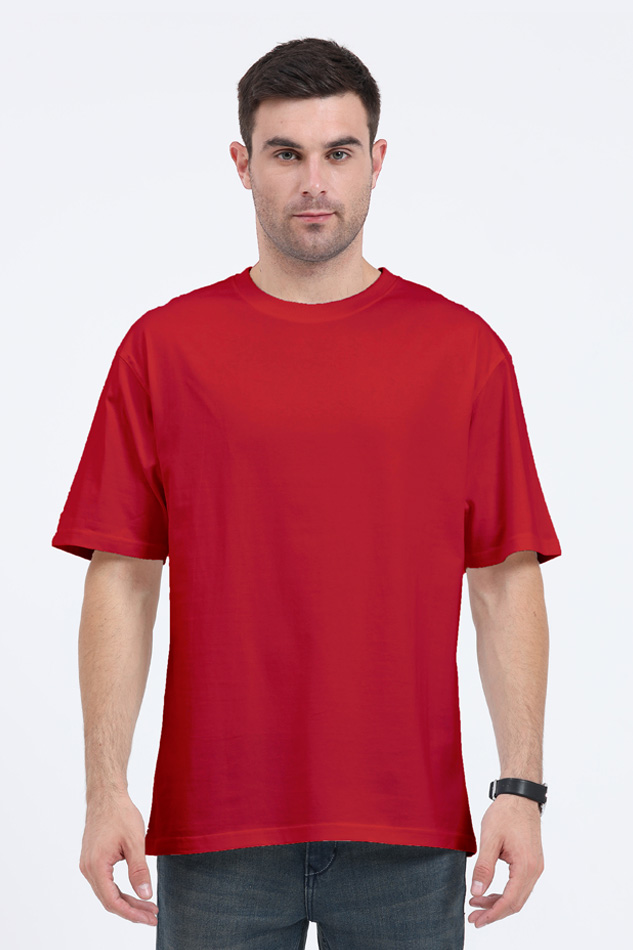 Oversized Classic T-Shirt Plain Red 