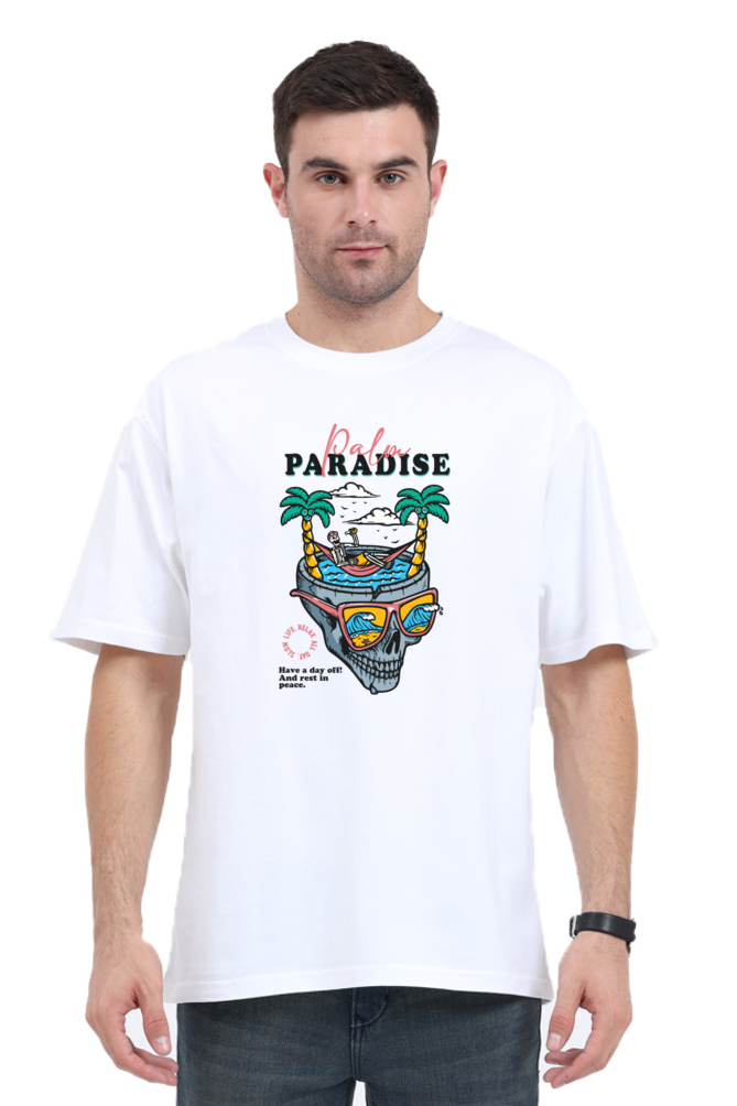 Palm Paradise Beach Oversized T-Shirt 