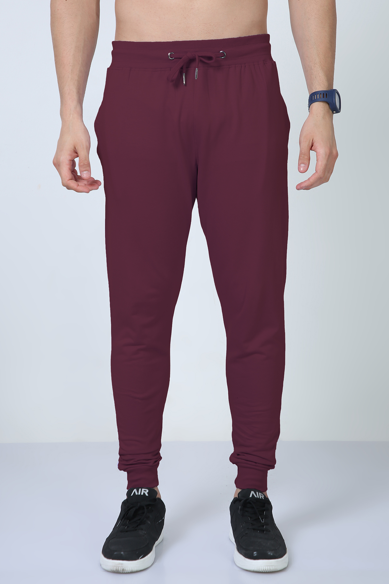 Plain Jogger - Maroon  XXL