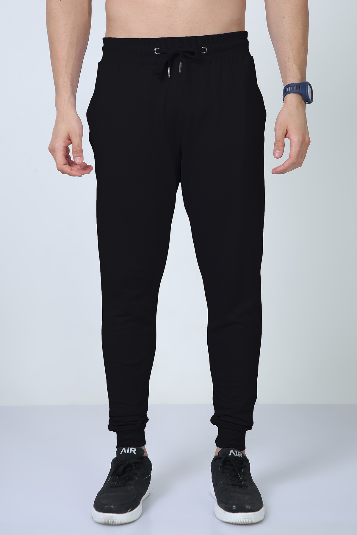 Plain Jogger - Black  XXL