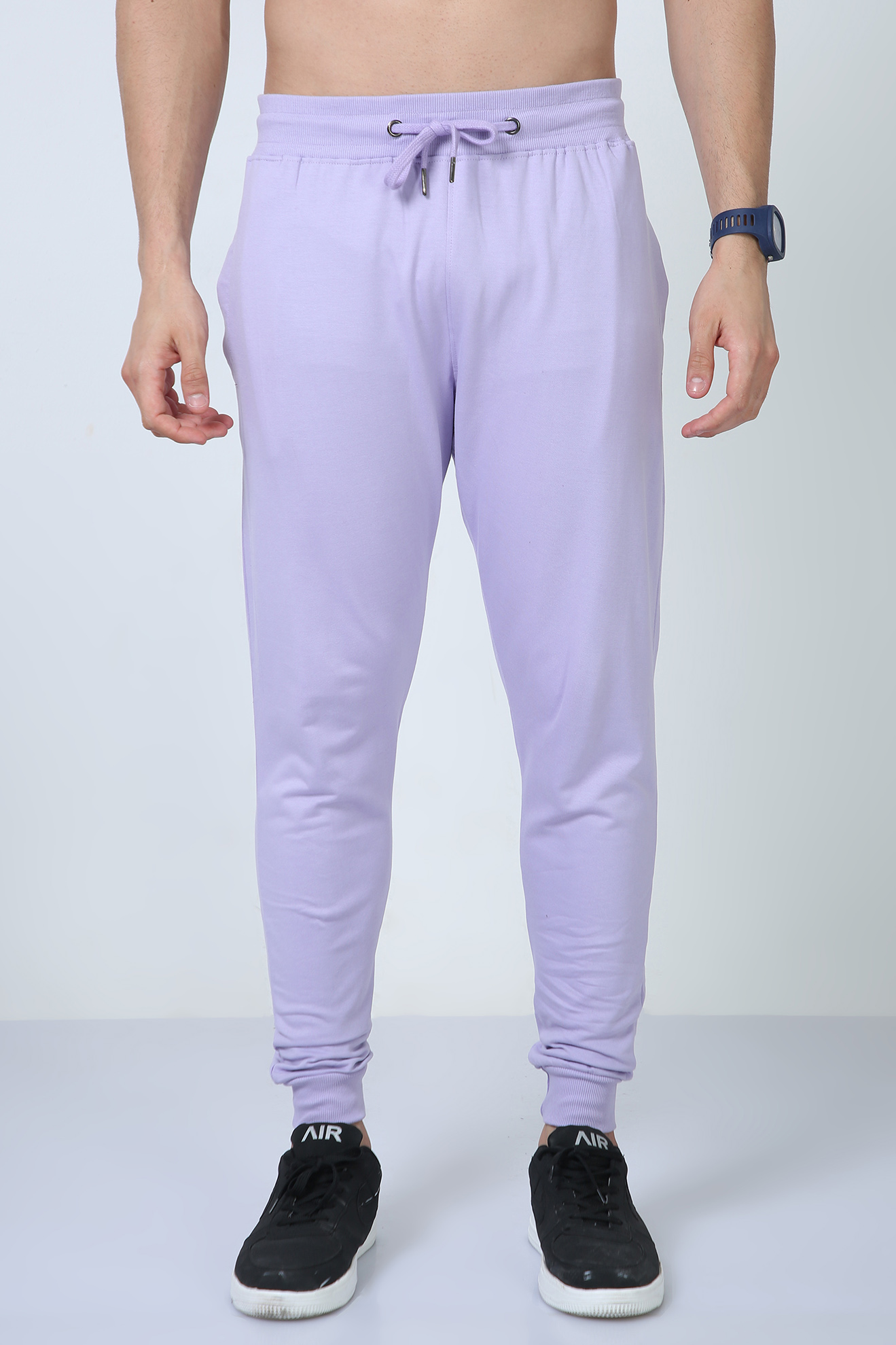 Plain Joggers - Lavender  XXL