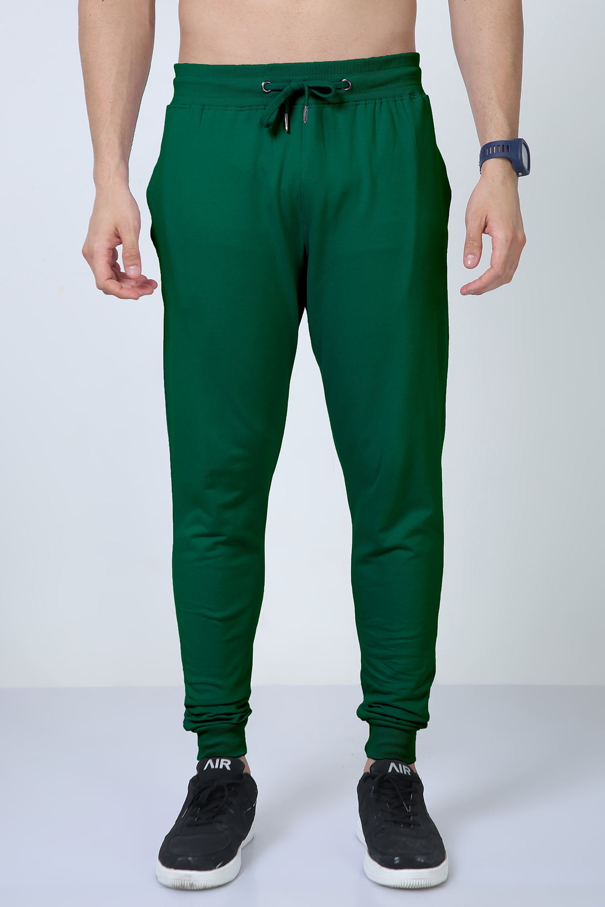 Plain Joggers - Bottle Green  XXL