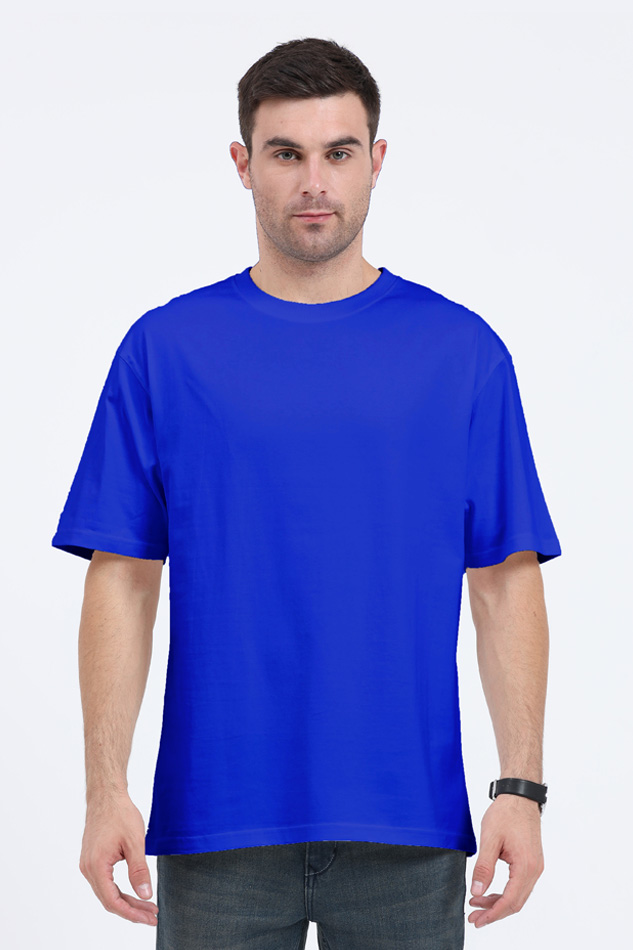 Oversized Classic T-Shirt Plain Blue 